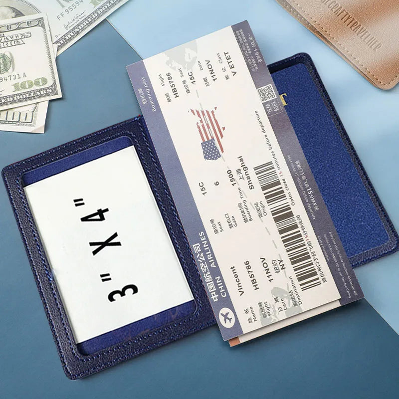 Passport Holder Cover Wallet Travel Essentials RFID Blocking Leather Card Case International Travel Must Haves Travel Accessorie Imagem secundária do produto