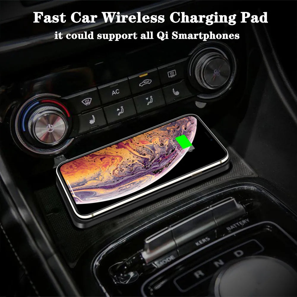 Car Wireless Charger Silicone Non-Slip Pad for iPhone 15 14 13 12 Samsung S24 S23 Xiaomi Car Phone Fast Induction Charging Pad Imagen secundaria del producto