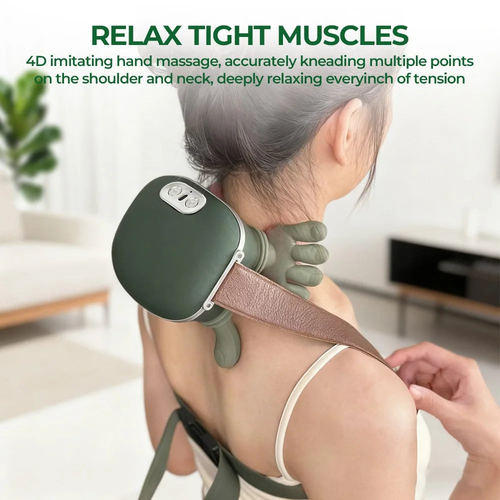 Bionic Finger Neck Shoulder Massager Wireless Neck Cervical Trapezius 4D Kneading Body Back Hand Massage Shawl Brushless Motor Secondary image