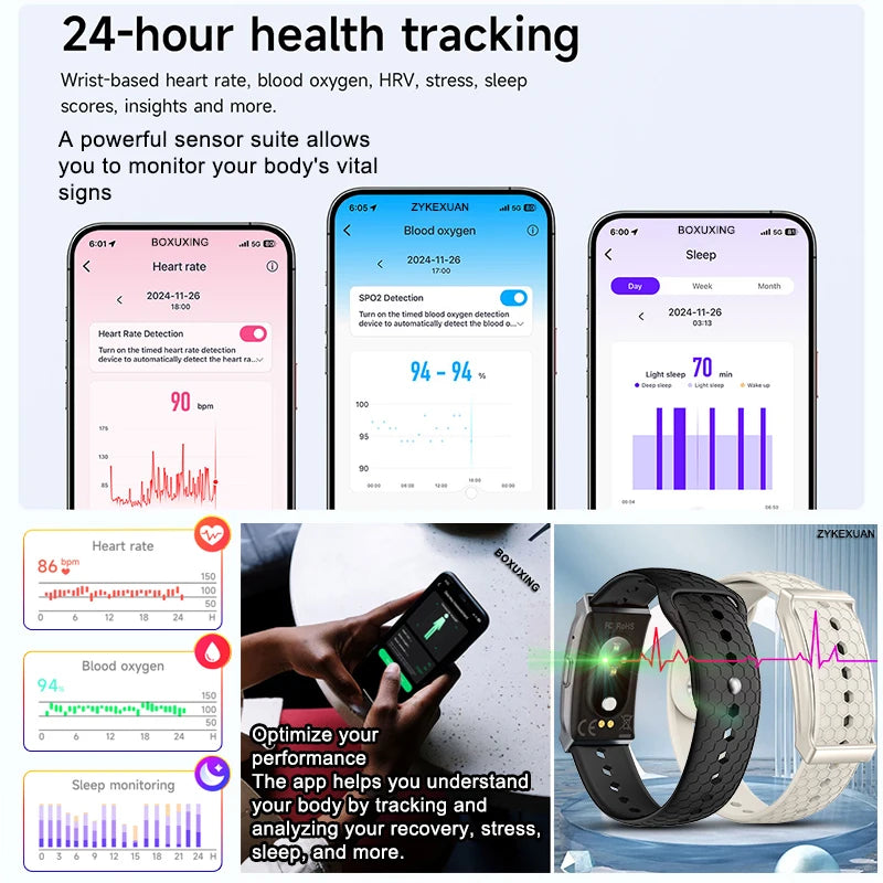 New Sport Fitness Tracker Smart Bracelet Men Women Heart Rate Sleep Monitor Pedometer Call Reminder Waterproof Smartwatch Band
