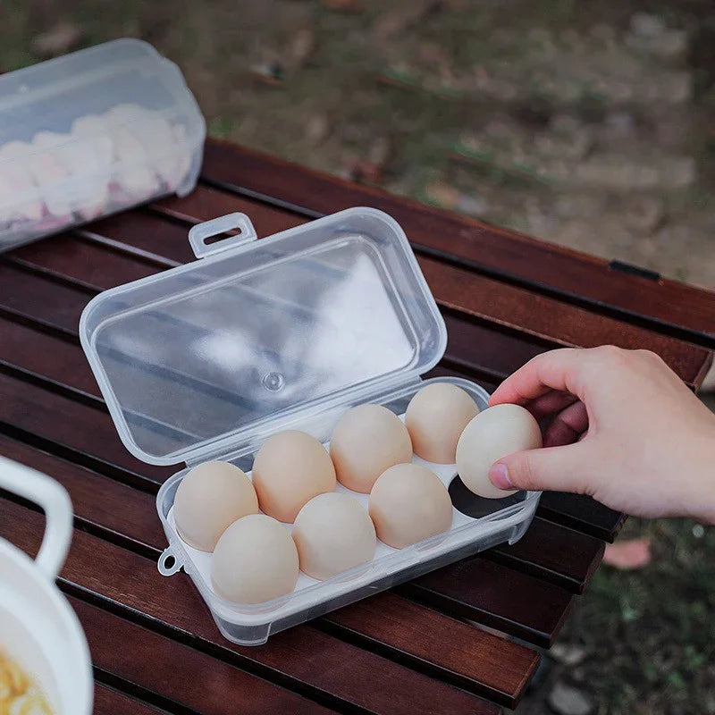 Portable Shockproof Eggs Box 3/4/8 Grids Storage Container Egg Holder Transparent Kitchen Organizer for Outdoor Camping Picnic Imagen secundaria del producto