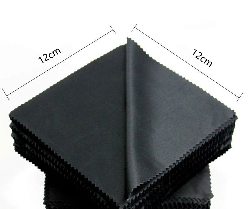 1/20/100/300 pcs/lot Black Microfiber Sunglasses Eyeglasses Cleaning Cloth 13*13cm Glasses Eyewear Clean Lens Cloth 2030