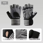 1 Pair Dumbbell Gloves Men Women Weightlifting Crossfit Bodybuilding Workout Sport Gym Training Gloves Non-slip Wrist Protector