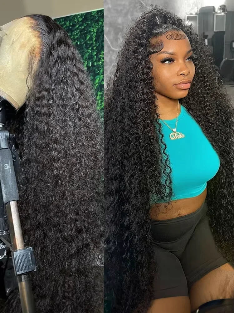 Burmese Raw 250% Density 30 inch 13x6 HD Lace Front Human Hair Wigs Deep Wave 13x4 Frontal Wigs Women Curly Glueless Closure Wig