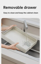 Kitchen Storage metal holdetr with Slide Rails Pull-out Drawer Storage Tray Spice Storage Rack Cabinets Organizer