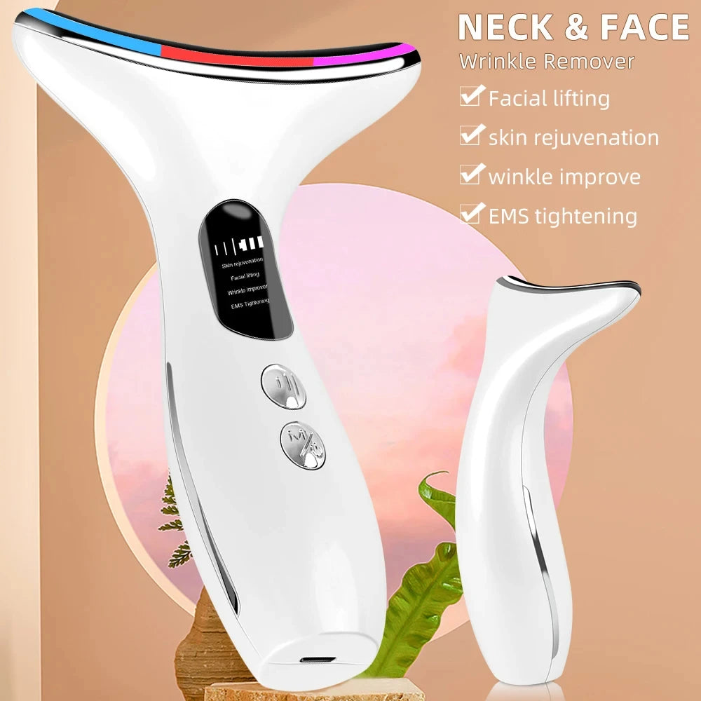 Handheld Face Massager Comfortable Facial Massager Face and Neck Beauty Device for Skin Care Adults Men and Women White Main image
