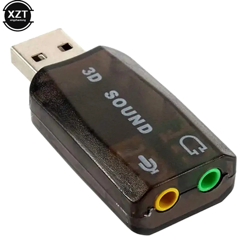 5.1 Sound Channel USB Independent Sound Card Jack Stereo Headset 3d Sound Card Audio Adapter New Speaker Interface For Laptop