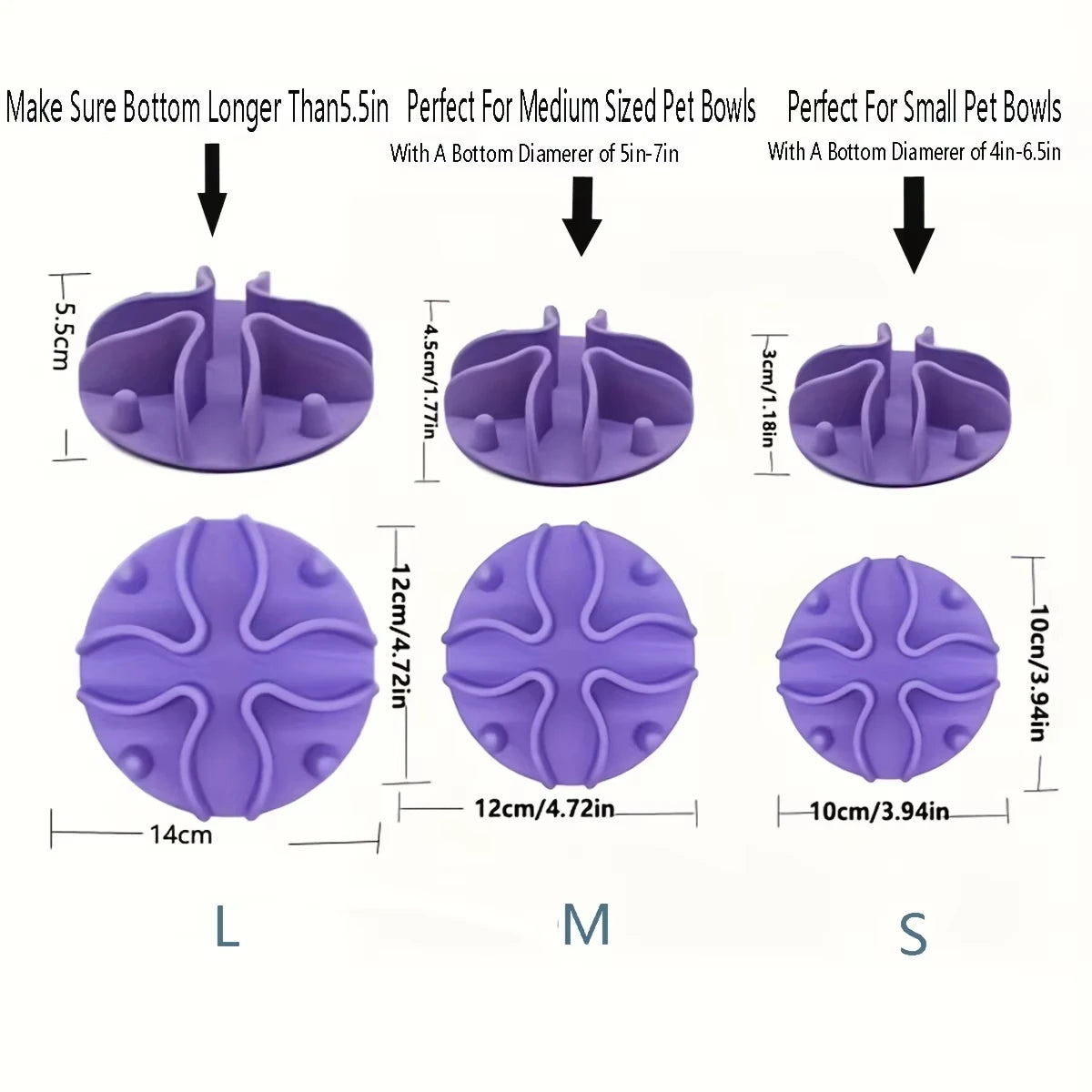 1Pc Soft Silicone Slow Feeder Puzzle Dog Bowl Insert-Stimulates Mind & Promotes Healthy Digestion Suitable for all sizes Secondary image