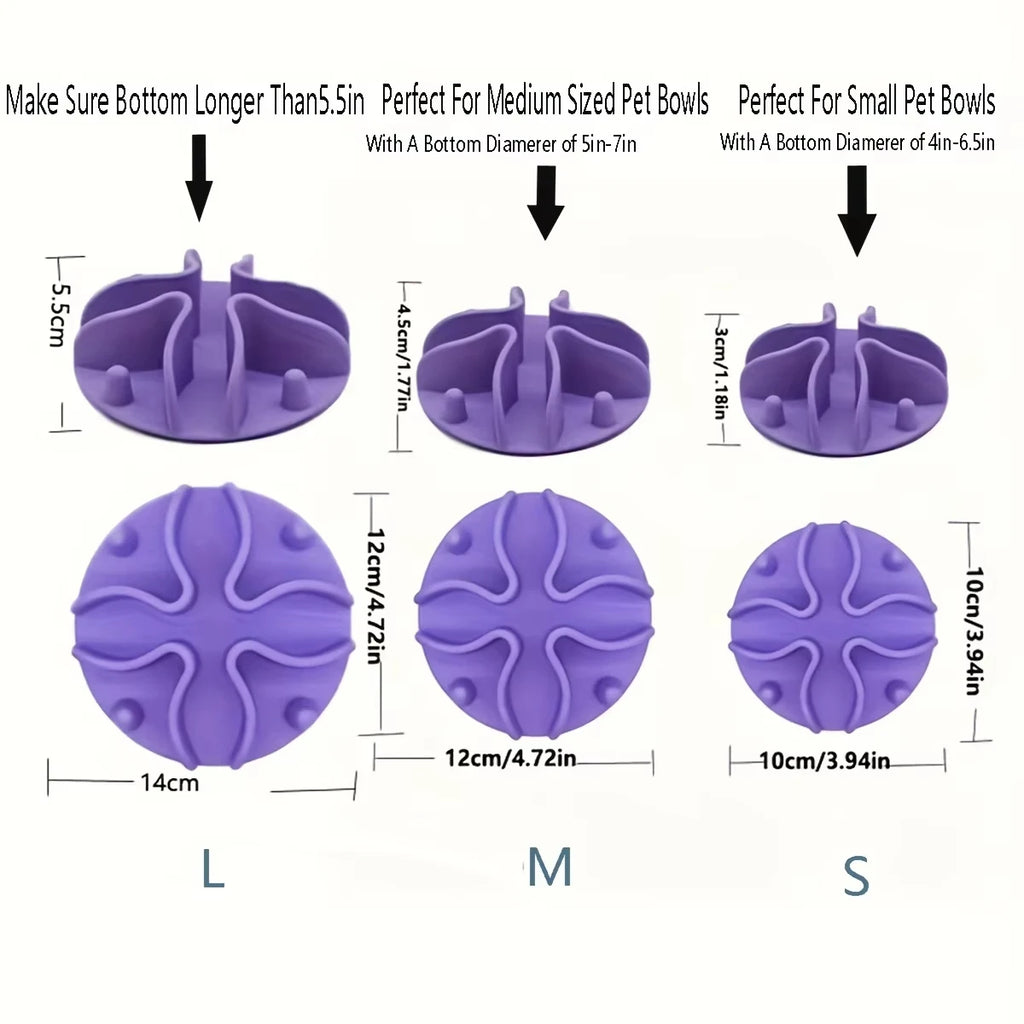 1Pc Soft Silicone Slow Feeder Puzzle Dog Bowl Insert-Stimulates Mind & Promotes Healthy Digestion Suitable for all sizes