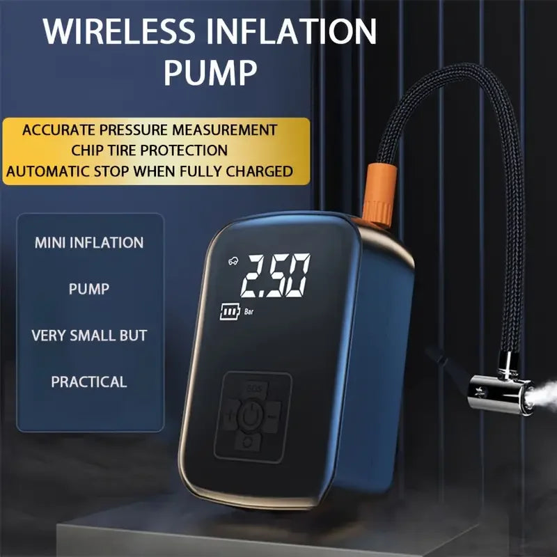 LEIBOO Wireless Car Air Compressor Air Pump Electric Tire Inflator Pump for Motorcycle Bicycle AUTO Tyre with Digital Display Image secondaire du produit