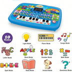 Kids’ Education LED Tablet Toy, Age 3+ Literacy Math Music Learning, Doubles as Electronic Keyboard, Birthday Christmas Gift