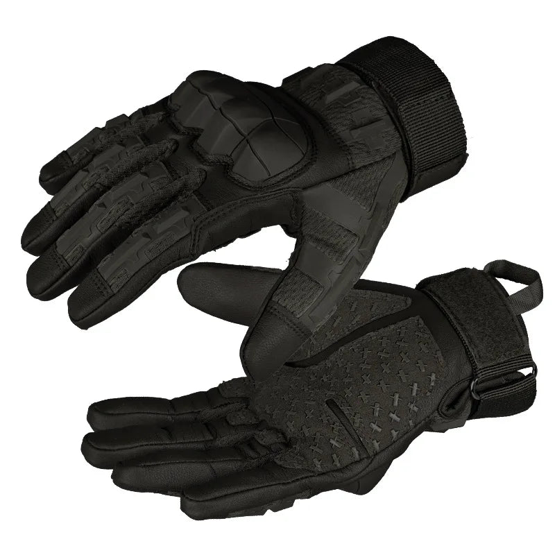 Tactical Full Finger Gloves for Men Ultimate Impact Protection Gloves Non-Slip Riding Shooting Fishing Multi-functional Gloves
