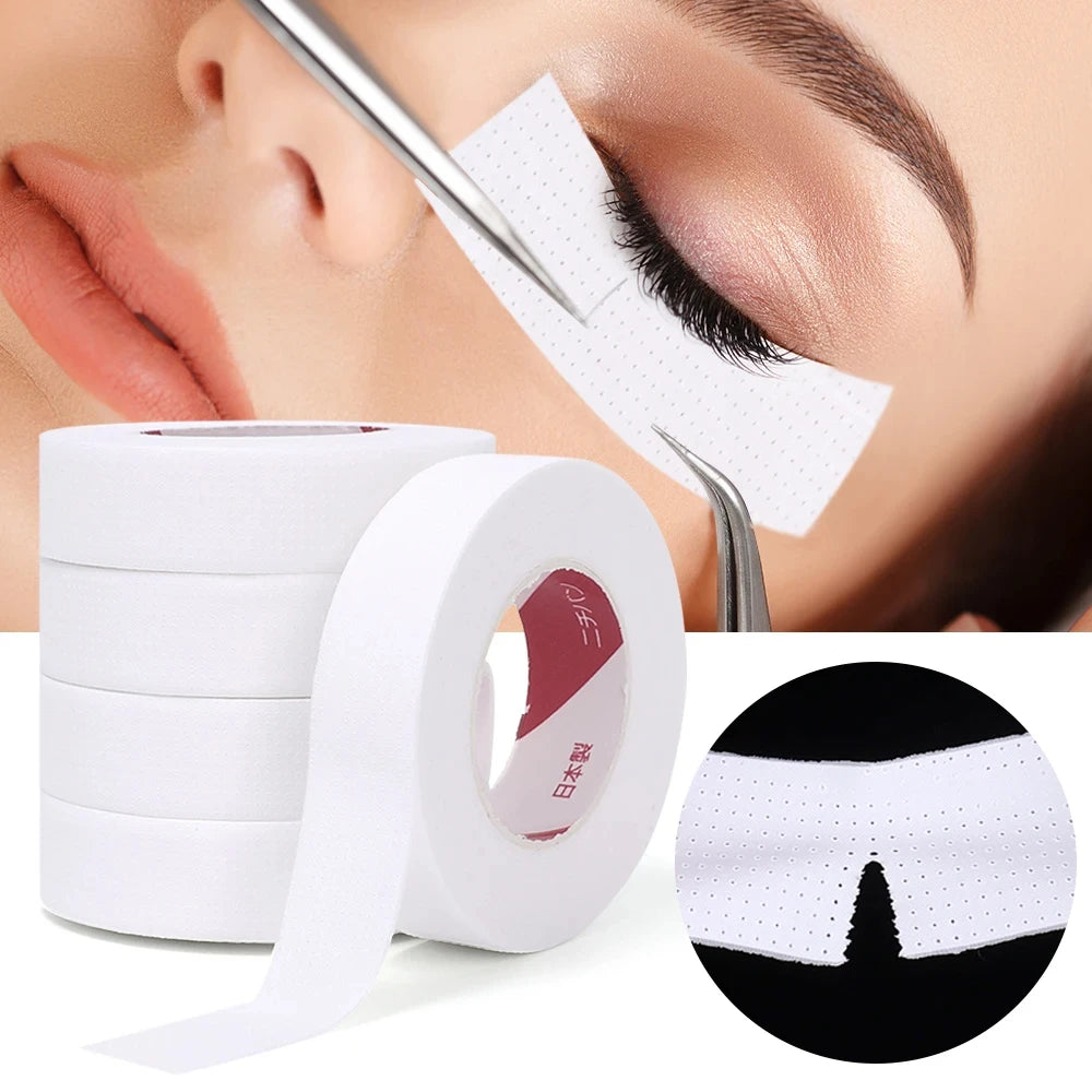 6 Rolls Japanese Insulating Tape for Eyelash Extension Lint Free Under Eye Pads Breathable Non-woven Tape Paper Eyelash Patch Imagen principal del producto