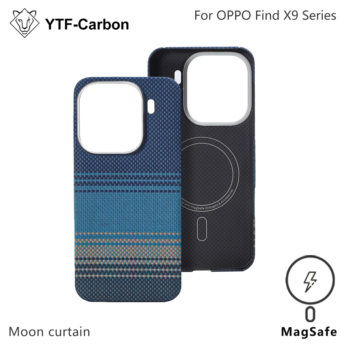 YTF-Carbon For Oppo X9 Pro Aramid Carbon Fiber Cover For Magsafe Find X9/X9s pro/X9 Ultra Cover Mobile Phone Accessories