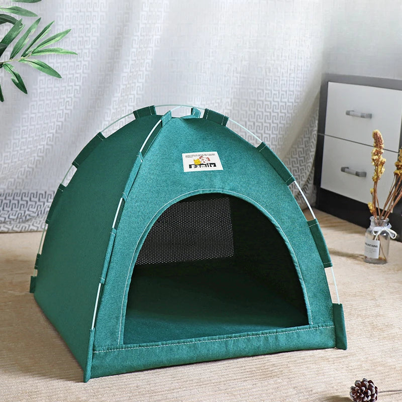 Foldable Cat House Pet Tent Four Seasons Universal Cat and Dog Pet Nest Summer Cool Mat Outdoor Portable Foldable Breathable Imagem secundária do produto
