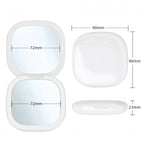 Portable LED Travel Makeup Mirror with 2X Magnification and Three Level Dimming - Double Sided, Handheld, Compact and Folding