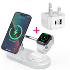 3 in 1 Wireless Charger Stand Magnetic For iPhone 12 13 14 15 Fast Charging Station for Apple Watch 9 8 7 6 5 Airpods 2 3 Pro