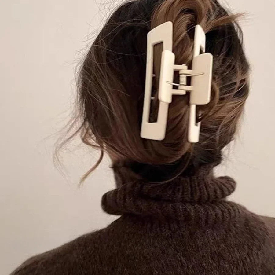 4Pcs/Set Women Girls Claw Clips Coffee Black Hair Claw Nonslip Crab Hairpins Barrette Fashion Hair Accessories Gifts Imagen secundaria del producto