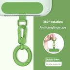 Metal Phone Lanyard Gasket Patch Rotatable Metal Buckle Hanging   Steel Clip Card Cord Tab Mobile Phone Accessories
