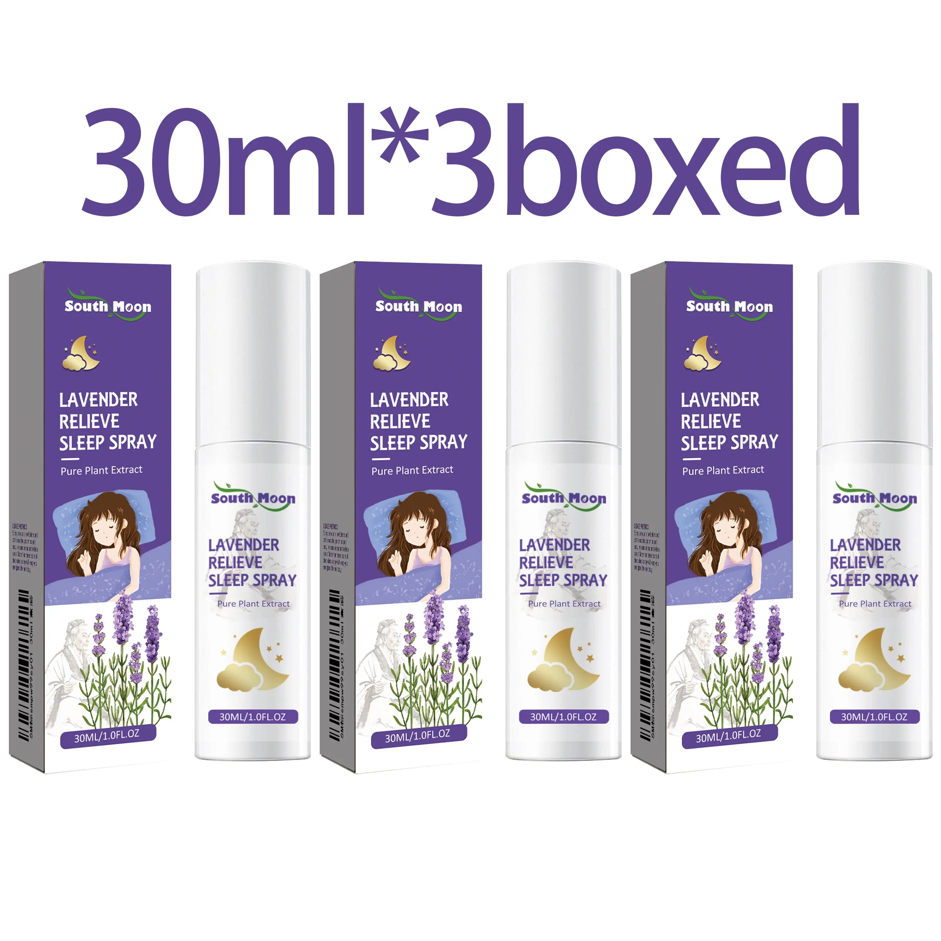 Lavender Sleep Spray Insomnia Therapy Pillow Mist Relieve Stress Effective Aromatherapy Improving Tired Sleep Essential Care Oil