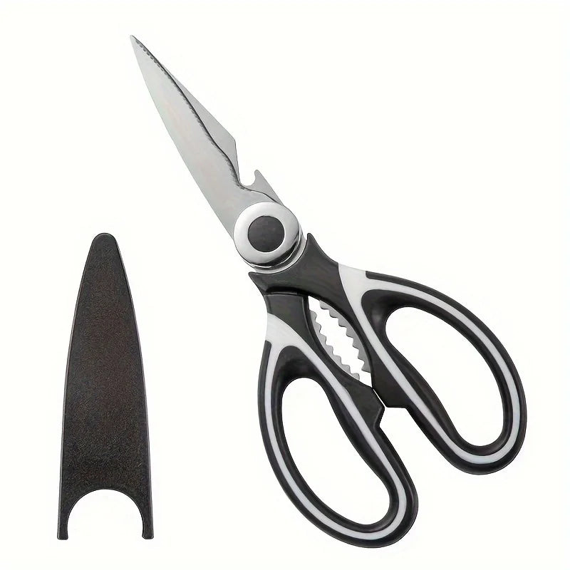 Multifunctional kitchen scissors Household fish cutting meat scissors Stainless steel scissors Imagem secundária do produto