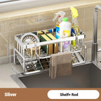 Kitchen Sponge Holder Stainless Steel Sink Drain Rack Soap Drainer Towel Rack Shelf Organizer bathroom Storage Accessories