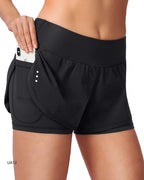 High Waist Breathable Yoga Shorts for Women Elastic Fitness Exercise Running Gym Training Daily Wear Sportswear