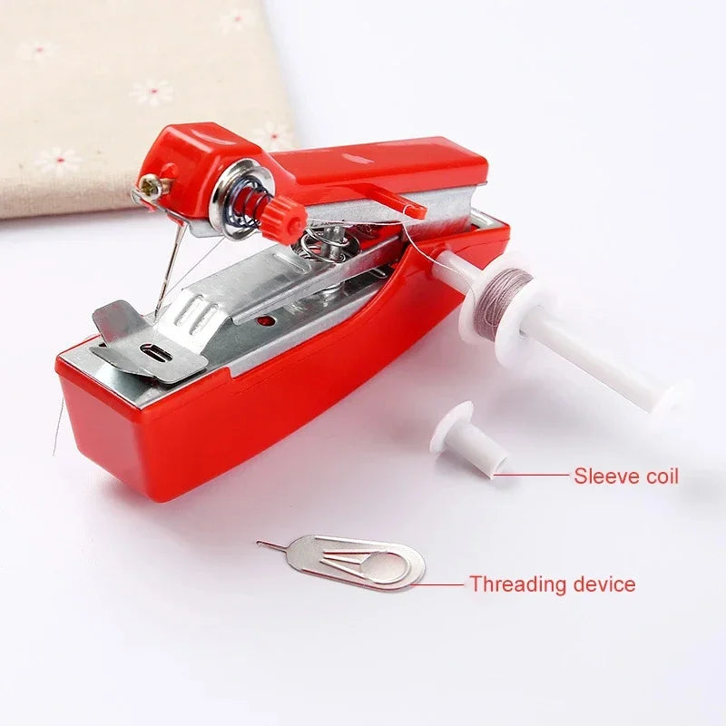 Manual Sewing Machine Portable Mini Cordless Stitch Machines Useful For DIY Household Clothes Leather Handheld Tools Accessories Secondary image