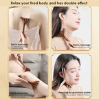 Natural Golden Sandalwood Five-Claw Scalp Massager Gua Sha Tool Back Scratcher Spa Handheld Meridian Massage Comb Hair Care