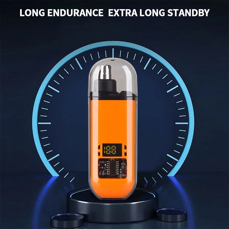 2 In 1 Electric Portable Ear And Nose Hair Trimmer Clipper 2024 Professional Painless Portable Eyebrow For Men Imagen secundaria del producto