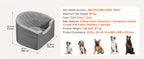 SucceBuy Dog Car Seat Waterproof Dog Booster Seat Pet Car Seat with Clip-On Safety Leash PP Cotton Car Bed for Medium Large Dog