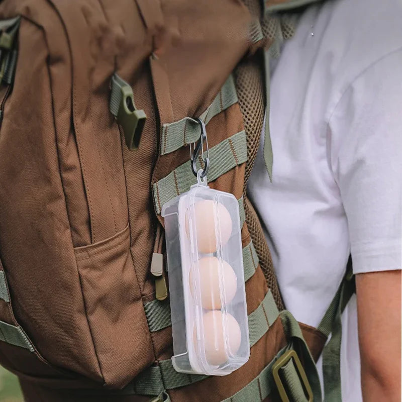 Portable Shockproof Eggs Box 3/4/8 Grids Storage Container Egg Holder Transparent Kitchen Organizer for Outdoor Camping Picnic
