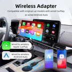 2 in 1 AI Box Mini Adapter Wired to Wireless Carplay&Android Auto Compatible with 99% of Cars Plug and Play WiFi Smart Dongle