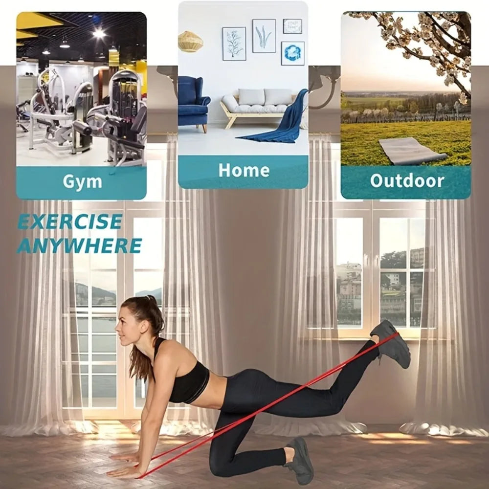 1pc Sports Yoga Resistance Bands, Fitness Pull Belt, Suitable for Yoga, Strength Training, Body Stretching Yoga  Exercise Bands Imagen secundaria del producto