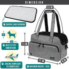 Small Dog Purse Carrier, Soft-Sided Pet Carrier Bag with Pockets, Portable Puppy Cat Travel Handbag Tote, Airline Approved Breat