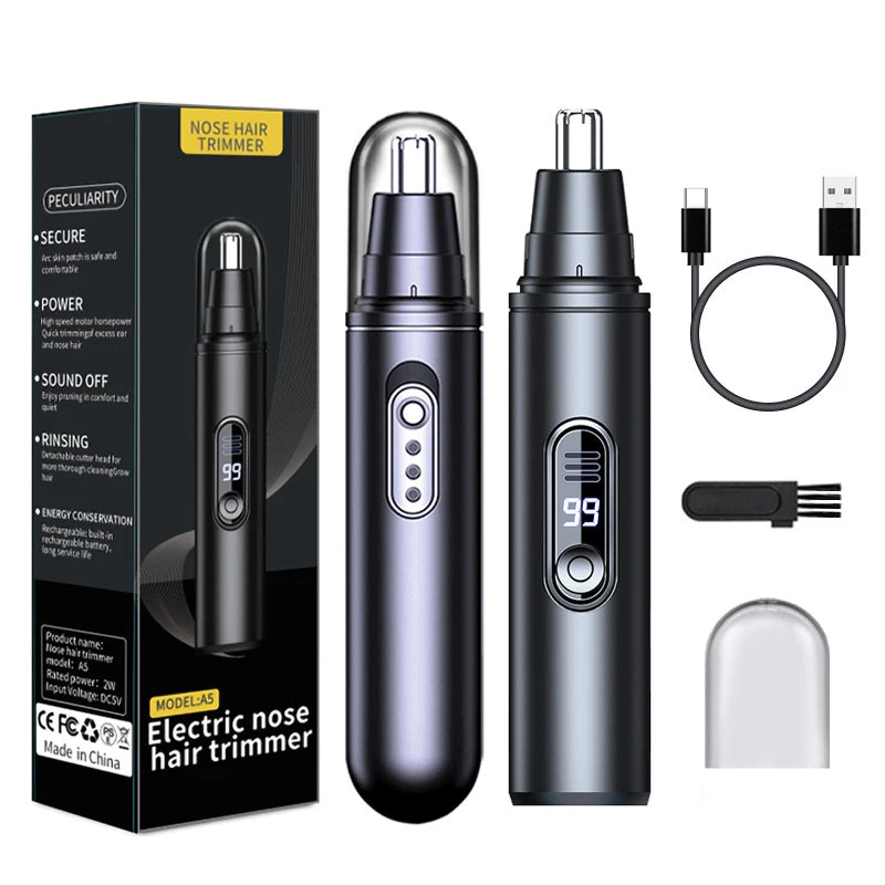Nose Hair Trimmer Painless Clipper Nose Ear Hair Eyebrow Portable Trimmer For Men Women Electric Rechargeable Nose Hair Trimmer Imagen principal del producto