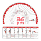 36pcs Fitness Cards Comprehensive Guide To Core Strength  Aerobic Training Exercises Guide Fitness Equipment Cards for Home Gym