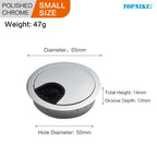 50/53/60mm Office Table Wire Hole Covers Computer Desk round metal decoration box Furniture Hardware Fittings
