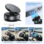 Magnetic Suction Phone Holder, Foldable and Retractable Hands-Free Suction Cup Phone Mount for Car/Gym/Mirror/Smooth Surface