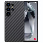 Carbon Fiber Case For Samsung Galaxy S25 Ultra/S25+/S25/S25 Edge Lens Camera Protection Aramid Fiber Cover Lightweight Slim Case