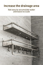 Aluminum Kitchen Shelf Wall Mounted Spice Organizer Rust and Moisture Resistant Bathroom Toiletries Storage Racks