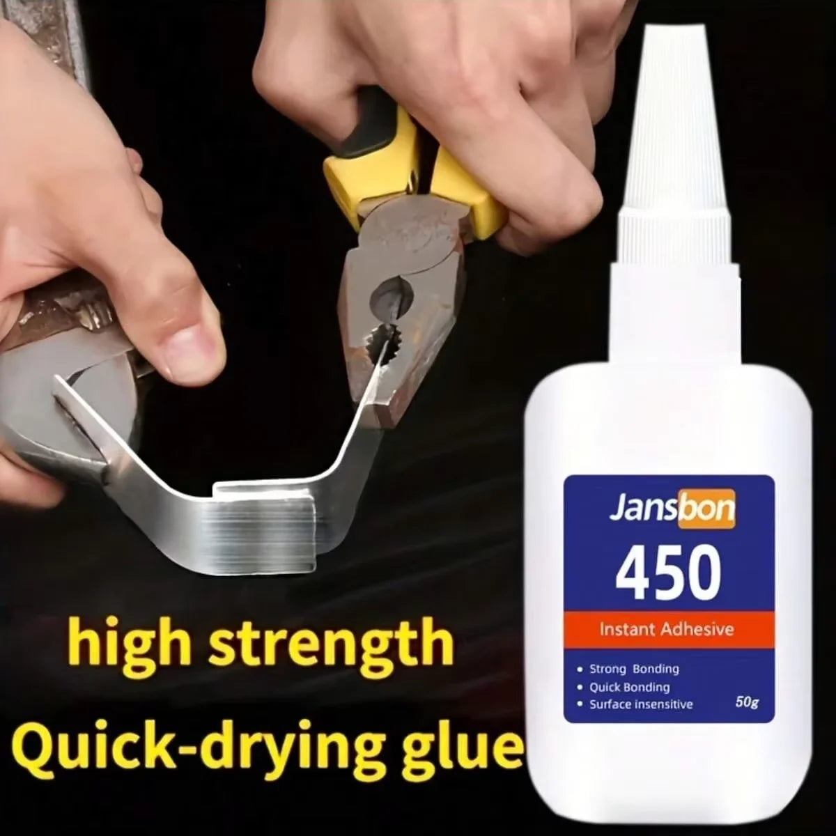 5Sec Super Glue Strong Bond for Shoes/Glass/Metal/Wood/Plastic,Ceramic Quick Dry Industrial Strength Instant Adhesive Imagen principal del producto