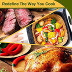 1/100PCS Air Fryer Disposable Paper Square Round Baking Paper Barbecue Plate NonStick Mat Kitchen Oven Oil Absorbing Paper Tool