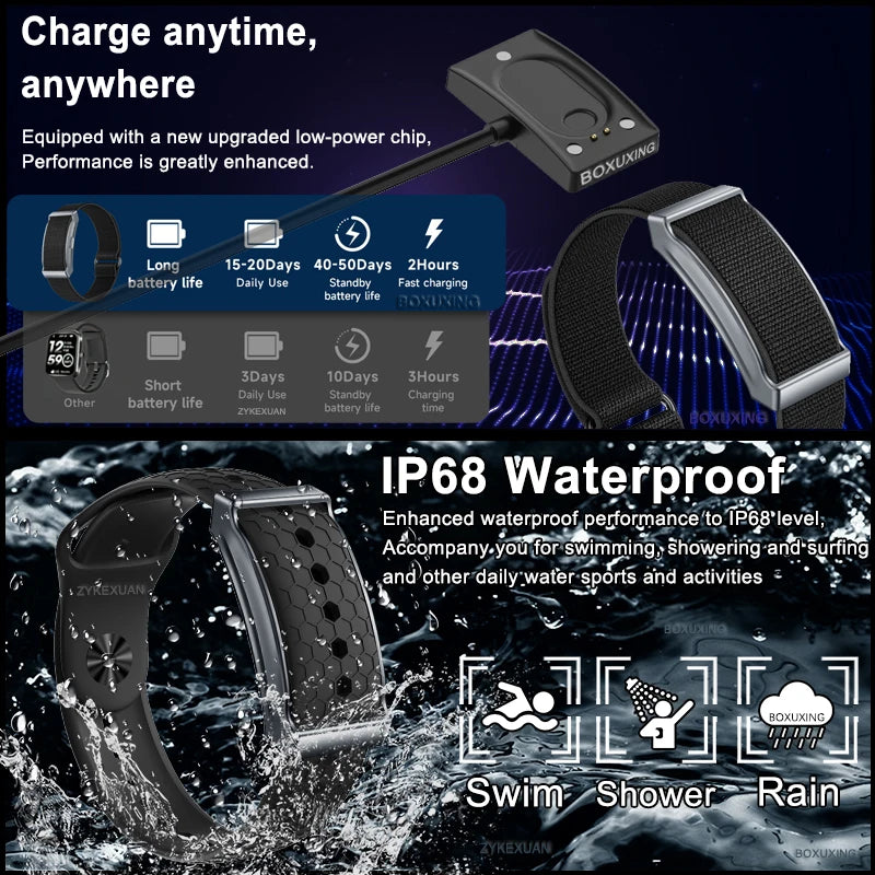 New Sport Fitness Tracker Smart Bracelet Men Women Heart Rate Sleep Monitor Pedometer Call Reminder Waterproof Smartwatch Band