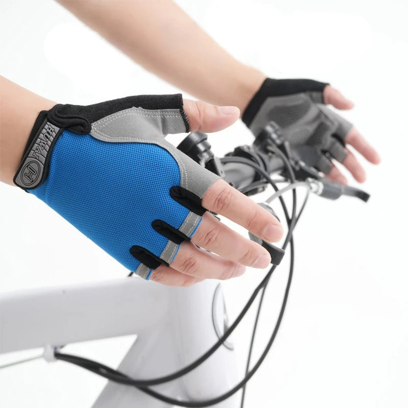Anti-Slip Breathable Workout Gloves, Fingerless Fitness Training Gym Gloves for Men Women Bodybuilding Cycling Exercise