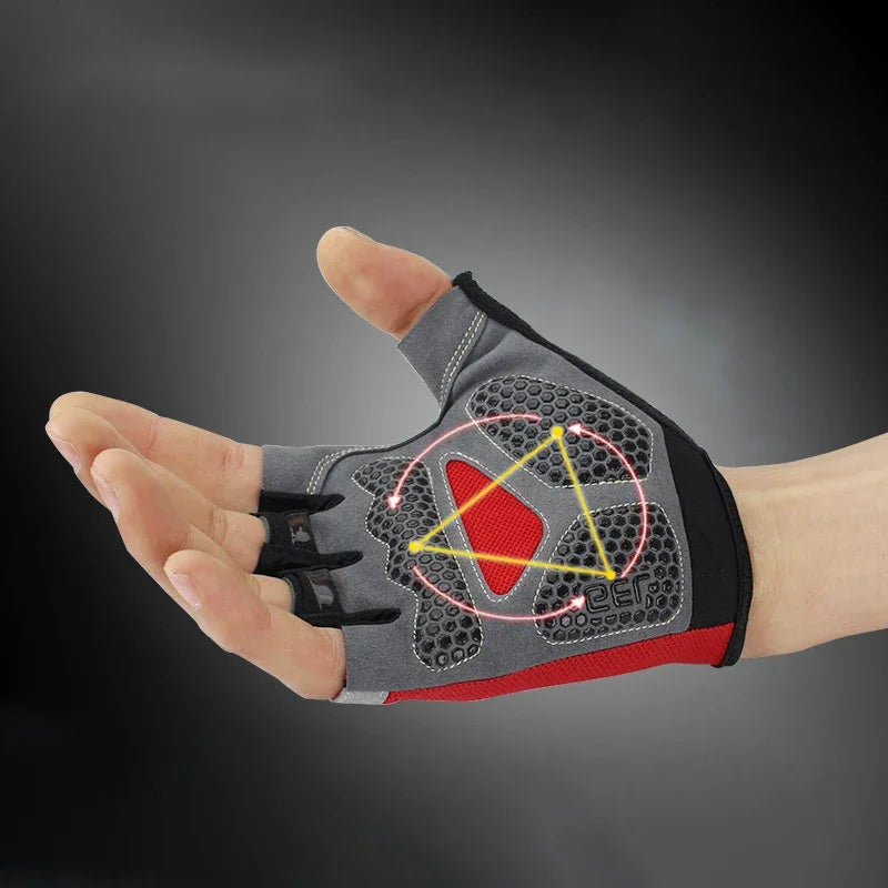 Anti-Slip Breathable Workout Gloves, Fingerless Fitness Training Gym Gloves for Men Women Bodybuilding Cycling Exercise