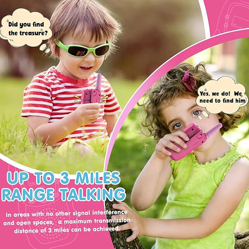 Walkie Talkies for Kids Rechargeable Kids with Clear Sound Perfect Birthday for 3-12 Years Old Outdoor Adventures Camping Hiking