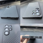Carbon Fiber Case For Samsung Galaxy S25 Ultra/S25+/S25/S25 Edge Lens Camera Protection Aramid Fiber Cover Lightweight Slim Case