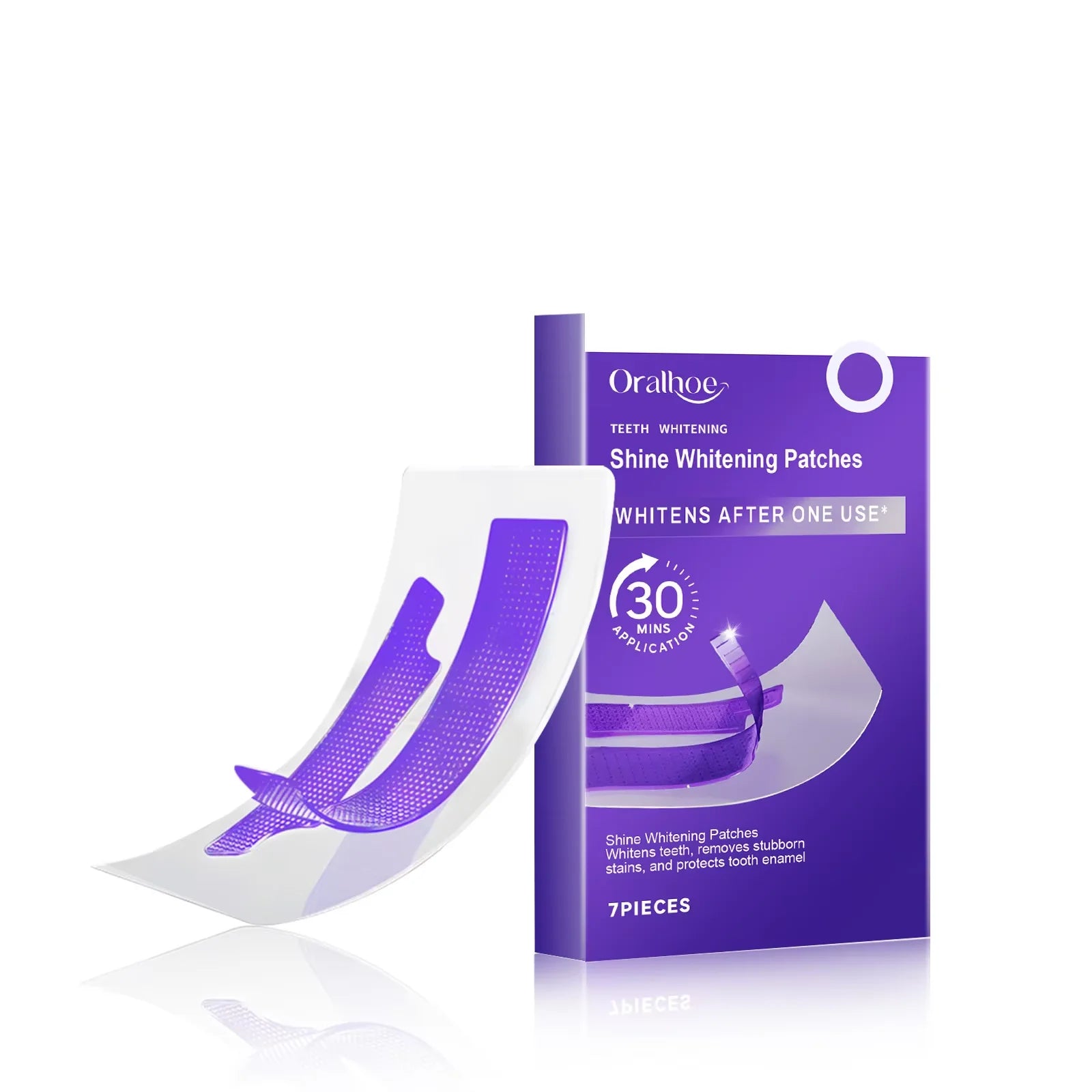 Purple Teeth Whitening Strips Brighten Tooth Remove Plaque Stain Cleaning Oral Hygiene Reduce Sensitivity Bleaching Dental Tools Imagem secundária do produto