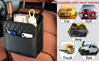 Universal Car Seat Back Organizer PU Leather Storage Bag Multi-Pocket Design Waterproof Tissue Holder Cup Holder Garbage Pocket